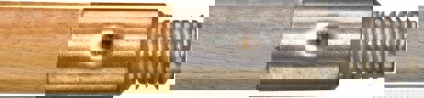 Lacquered-Wood Threaded-Tip Broom/Sweep Handle, 0.94